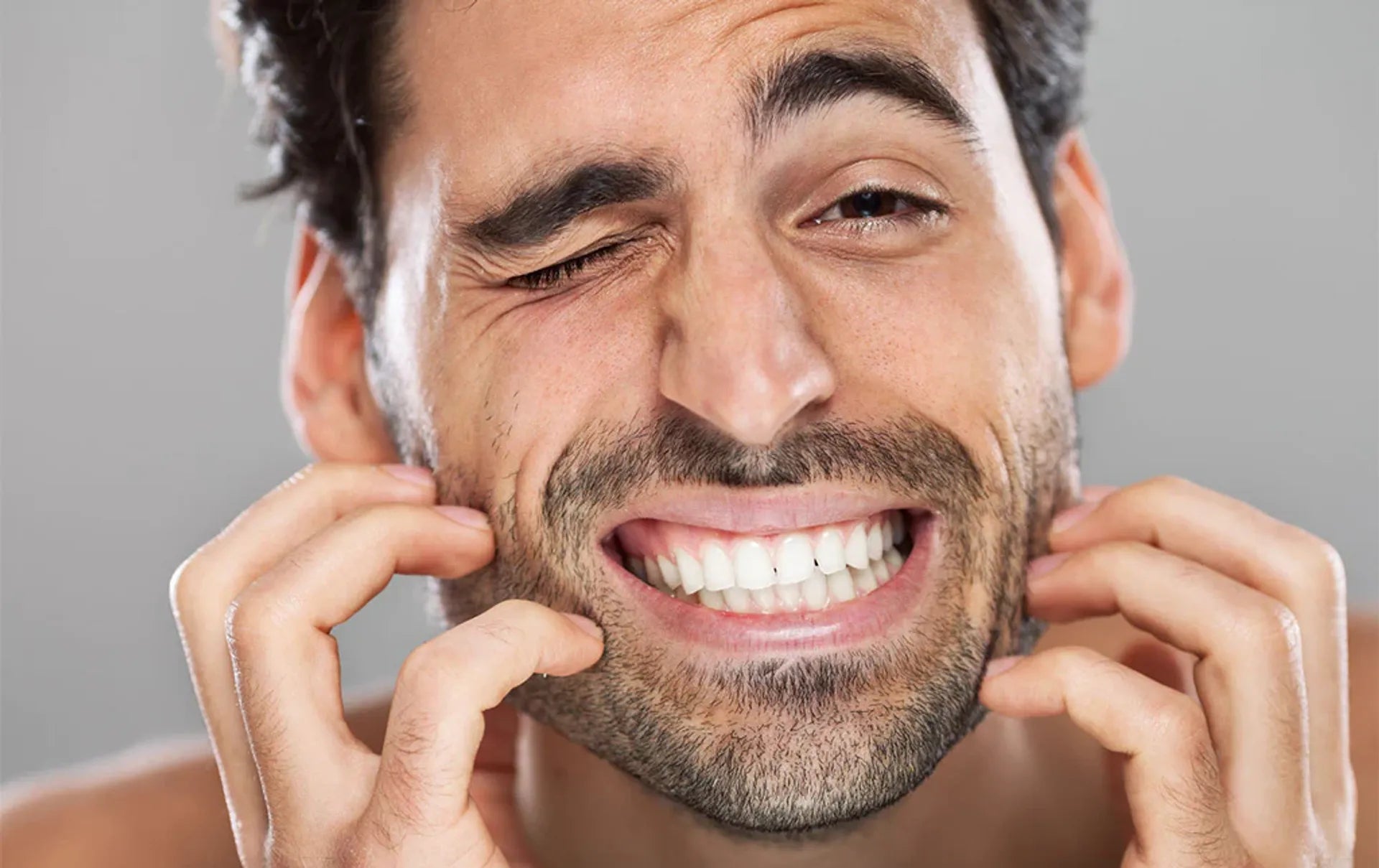 Man with itchy beard