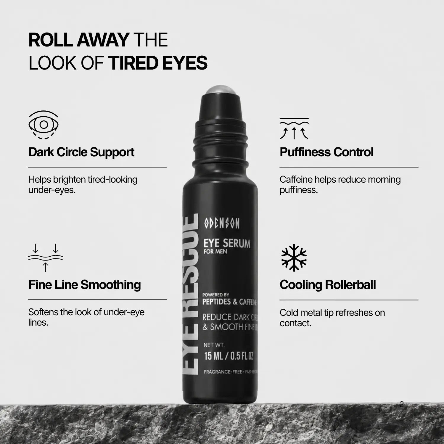 Eye Rescue formula ingredients — Caffeine, Escin, Ceramides