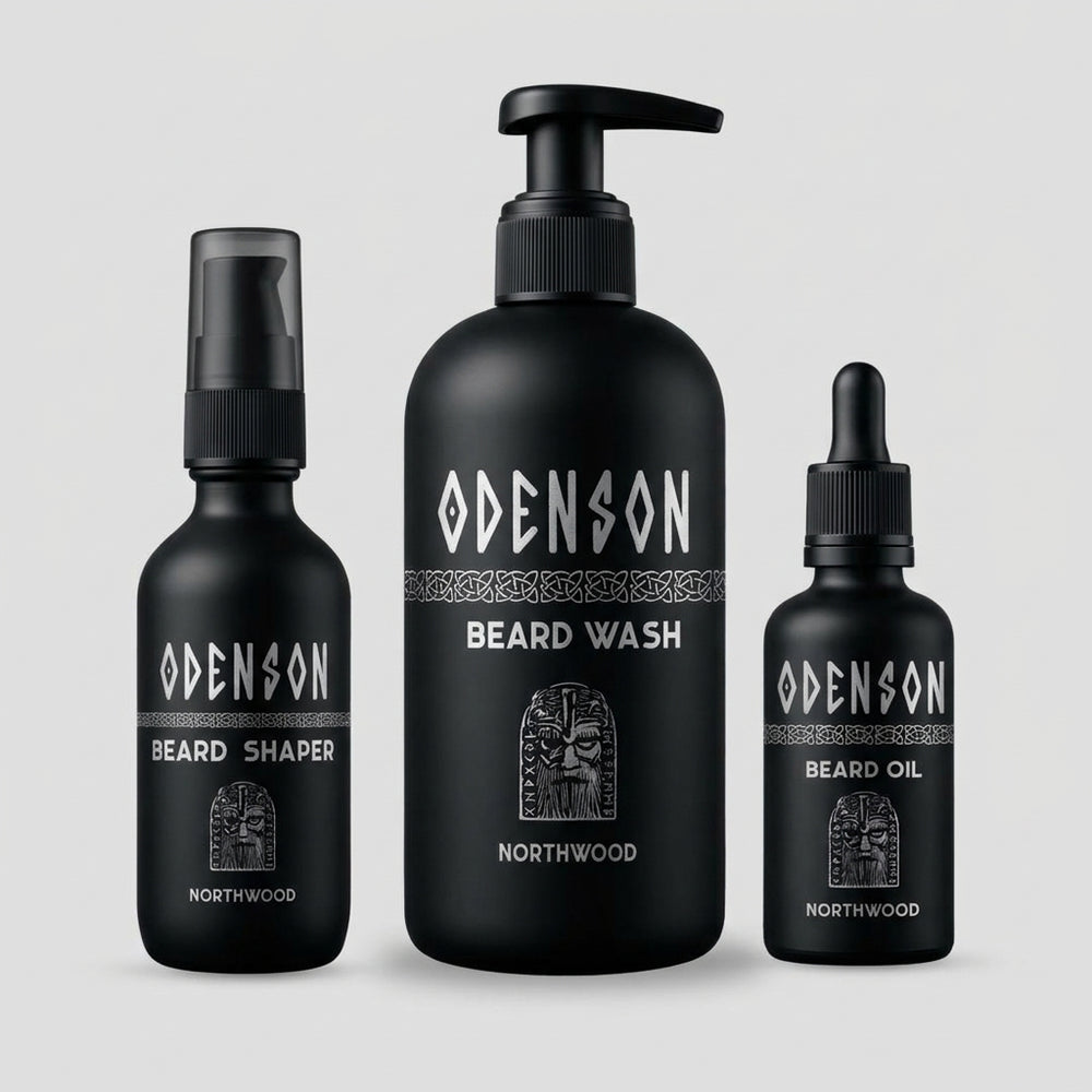 Beard Care Kit for Men – Beard Oil, Wash & Shaper Bundle | Odenson