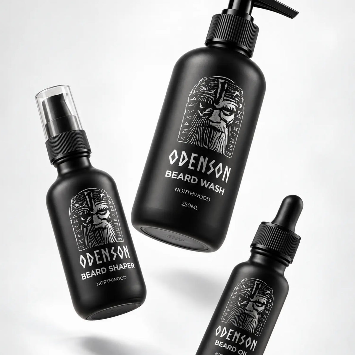 Odenson Beard Care Kit: Beard Wash, Beard Oil and Beard Shaper