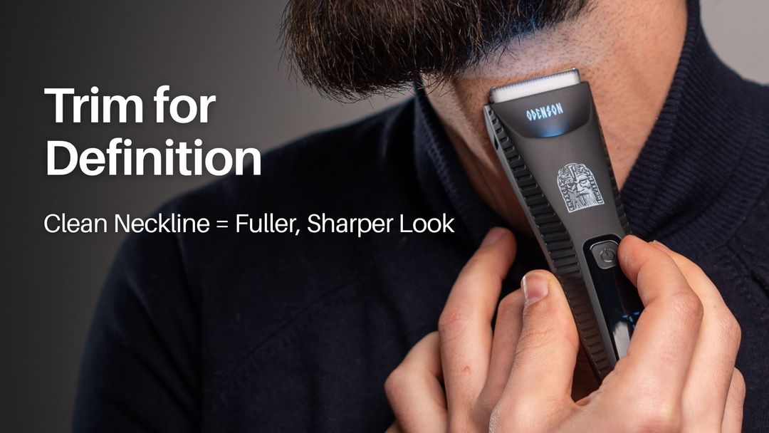 Beard trimming neckline with precision