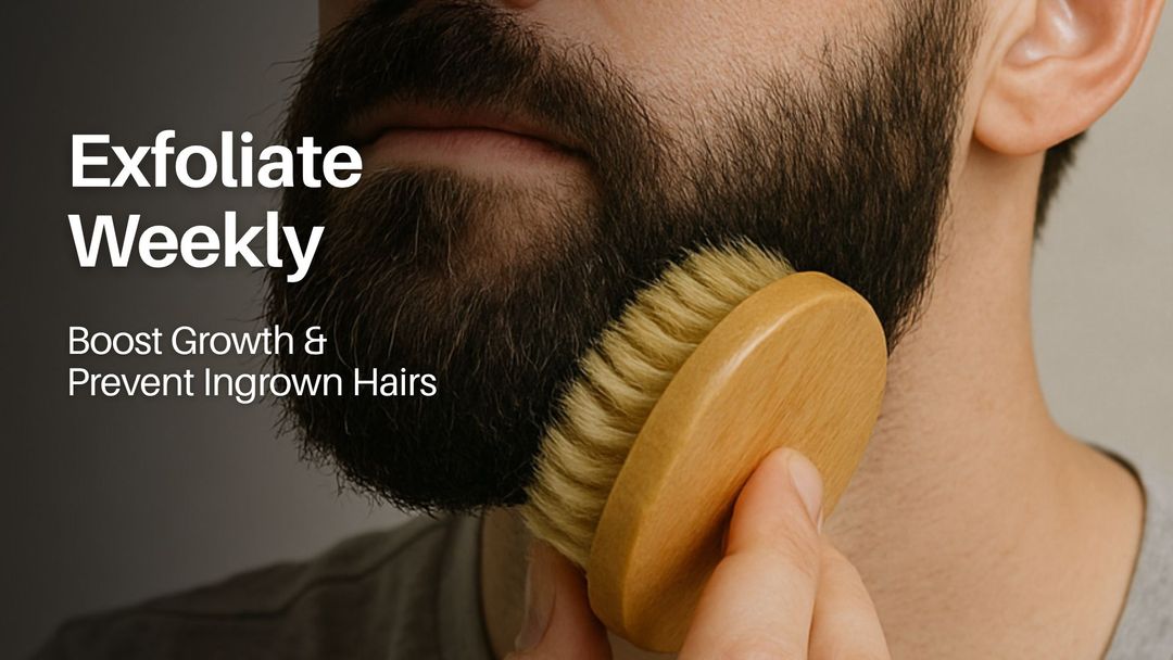 Exfoliating skin under the beard